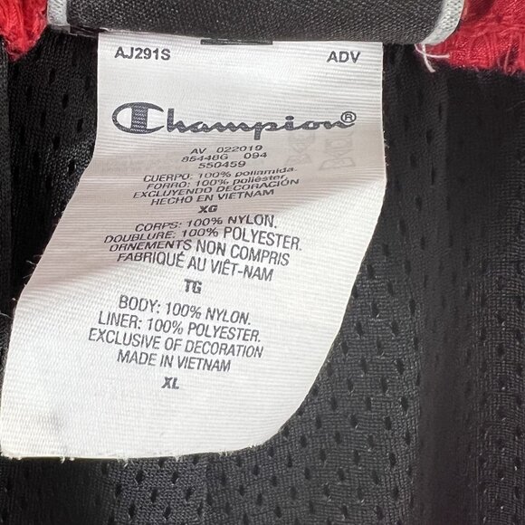 Vintage Champion Big Logo Windbreaker Athletic Gym Shorts Men Sz XL Black - Picture 10 of 10